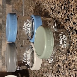 Wee Sprout baby food glass jars